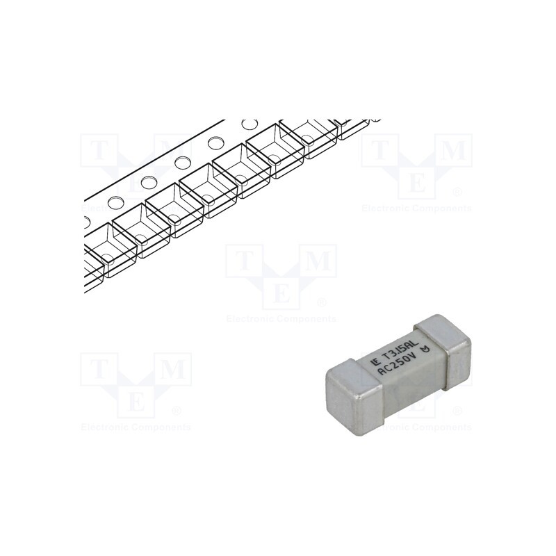1 pcs x LITTELFUSE - 04653.15DR - Fuse: fuse, time-lag, 3.5A, 250VAC, 250V, SMD, ceramic, 12.1x4.5mm