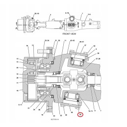Lower knuckle seal cat 428c 1197047 oem