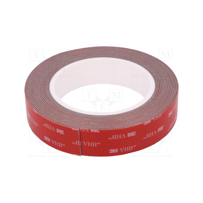 1 rol x 3M - 3M VHB GPH 110 25MMX5M - Tape: fixing, W: 25mm, L: 5m, Thk: 1100um, acrylic, grey, max.230°C