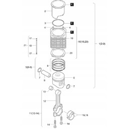 Hatz 1d50 complete cylinder 01644430