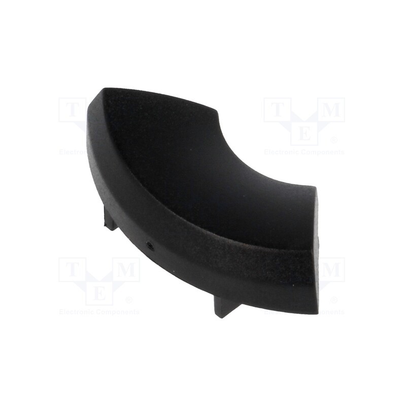 4 pcs x MEC - 1ZB09 - Button, black, plastic