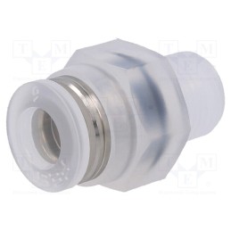 1 pcs x FESTO-133043 - Push-in fitting, threaded,straight, -0.95÷10bar, Thread: R 1/8'