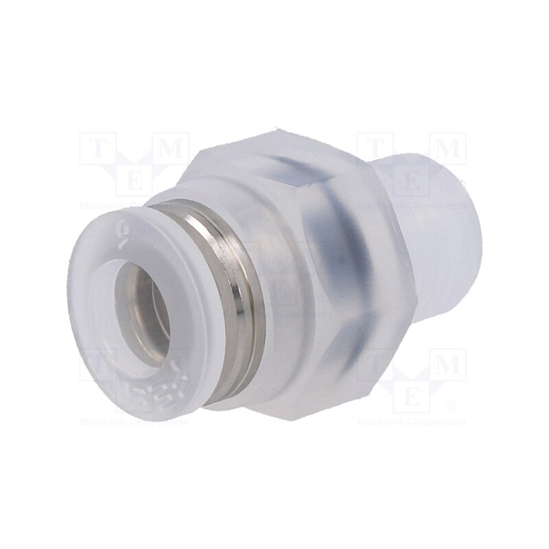1 pcs x FESTO-133043 - Push-in fitting, threaded,straight, -0.95÷10bar, Thread: R 1/8'