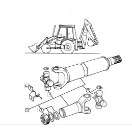 Front drive shaft jcb 3cx 4cx psas 914 60117