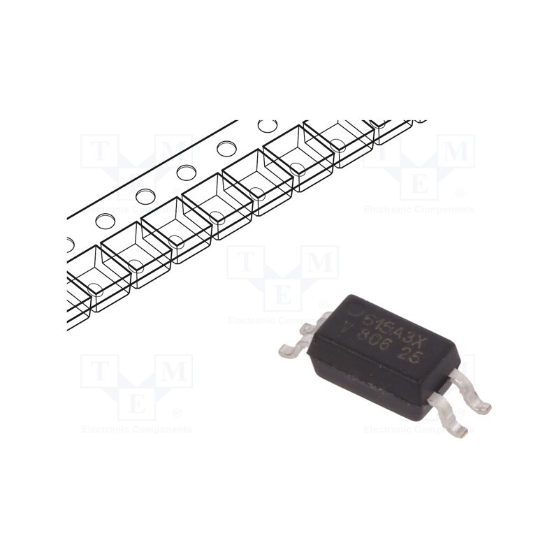 1 pcs x VISHAY - VOS615A-3X001T - Optocoupler, SMD, Ch: 1, OUT: transistor, Uinsul: 3.75kV, Uce: 80V