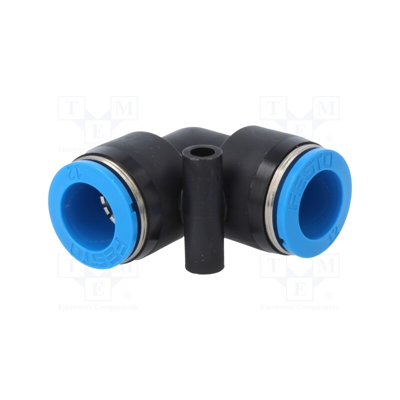 1 pcs x FESTO-153074 - Push-in fitting, angled 90°, -0.95÷6bar, Gasket: NBR rubber, QS