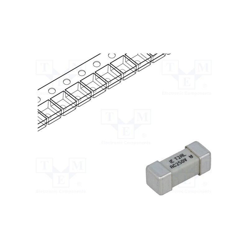 1 pcs x LITTELFUSE - 0465002.DR - Fuse: fuse, time-lag, 2A, 250VAC, 250V, SMD, ceramic, 12.1x4.5mm, 465