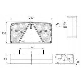 Rear lamp of the Horpol MD 33 MD33 tow truck trailer