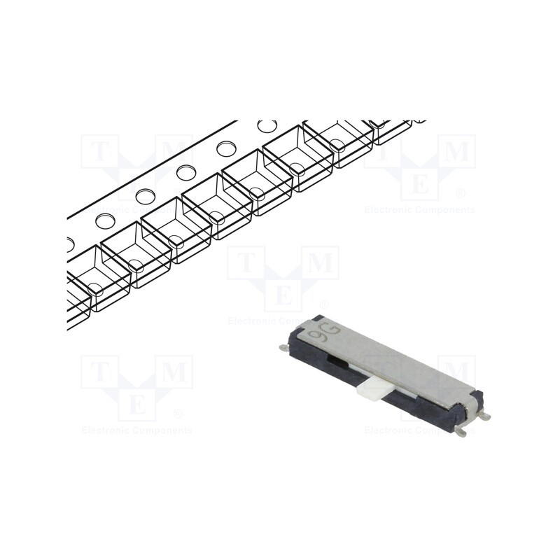 1 pcs x Nidec Copal Electronics - CUS-14TB - Switch: slide, Pos: 4, SP4T, 0.3A/4VDC, ON-ON-ON-ON, SMT, -20÷70°C