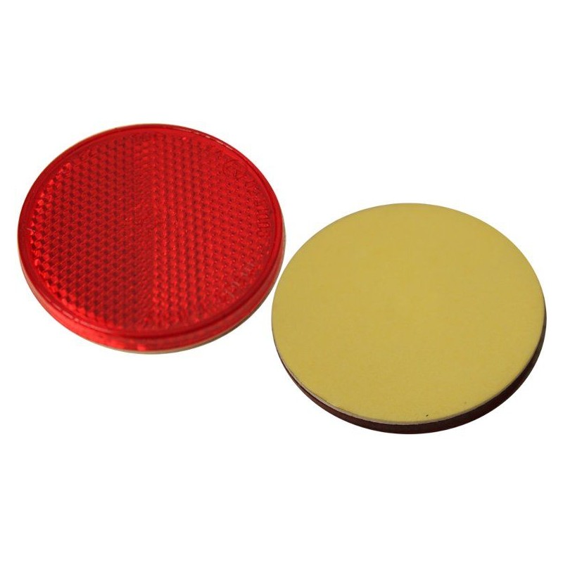Red reflector, self-adhesive, universal, 60mm