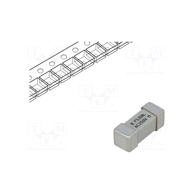1 pcs x LITTELFUSE - 04643.15DR - Fuse: fuse, quick blow, 3.15A, 250VAC, 250V, SMD, ceramic, 464