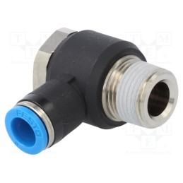 1 pcs x FESTO-153091 - Push-in fitting, angled 90°, -0.95÷6bar, Gasket: NBR rubber, QS