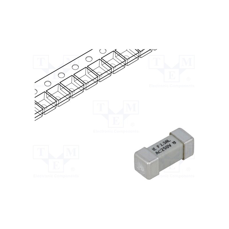 1 pcs x LITTELFUSE - 046402.5DR - Fuse: fuse, quick blow, 2.5A, 250VAC, 250V, SMD, ceramic, 12.1x4.5mm