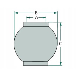Top connector ball 32 1x78x63 galvanized