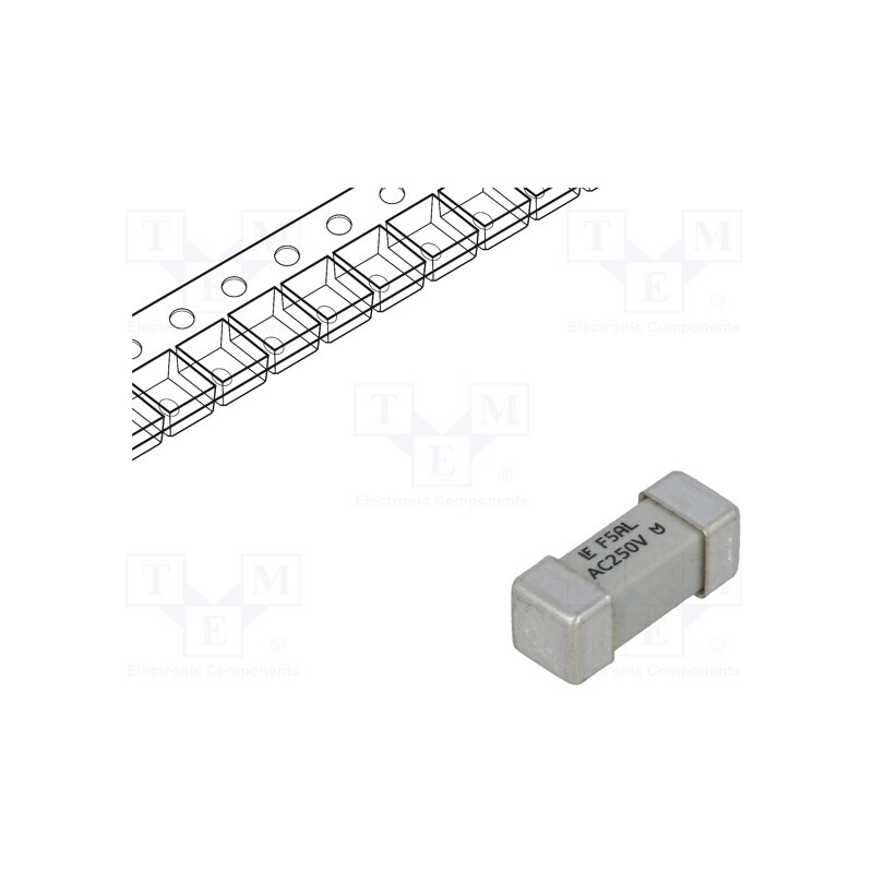 1 pcs x LITTELFUSE - 0464005.DR - Fuse: fuse, quick blow, 5A, 250VAC, 250V, SMD, ceramic, 12.1x4.5mm