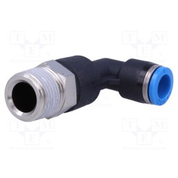 1 pcs x FESTO-153081 - Push-in fitting, angled 90°, -0.95÷6bar, Gasket: NBR rubber, QS