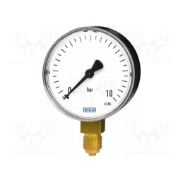 1 pcs x WIKA - 7342513 - Manometer, -1÷5bar, Class: 1.6, 100mm, -20÷60°C, Enclos.mat: steel