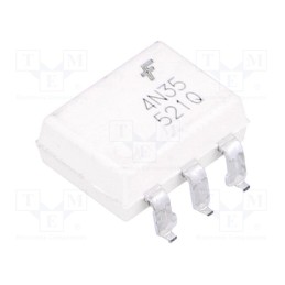 1 pcs x ONSEMI - 4N35SM - Optocoupler, SMD, Ch: 1, OUT: transistor, Uinsul: 7.5kV, Uce: 30V