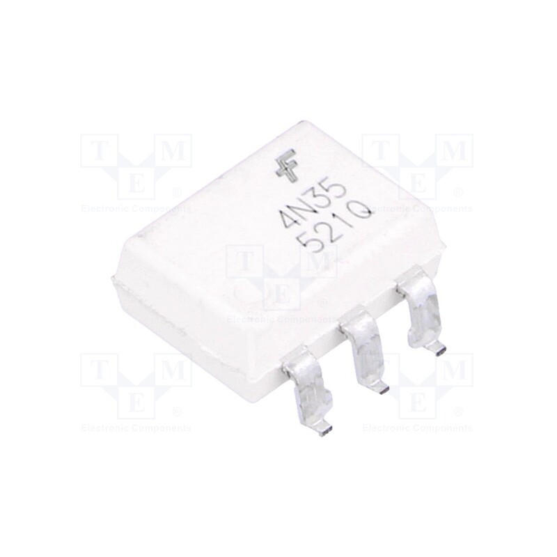 1 pcs x ONSEMI - 4N35SM - Optocoupler, SMD, Ch: 1, OUT: transistor, Uinsul: 7.5kV, Uce: 30V