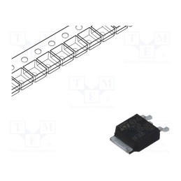 1 pcs x STMicroelectronics - TS820-600B-TR - Thyristor, 600V, Ifmax: 8A, 5A, Igt: 5mA, DPAK, SMD,
