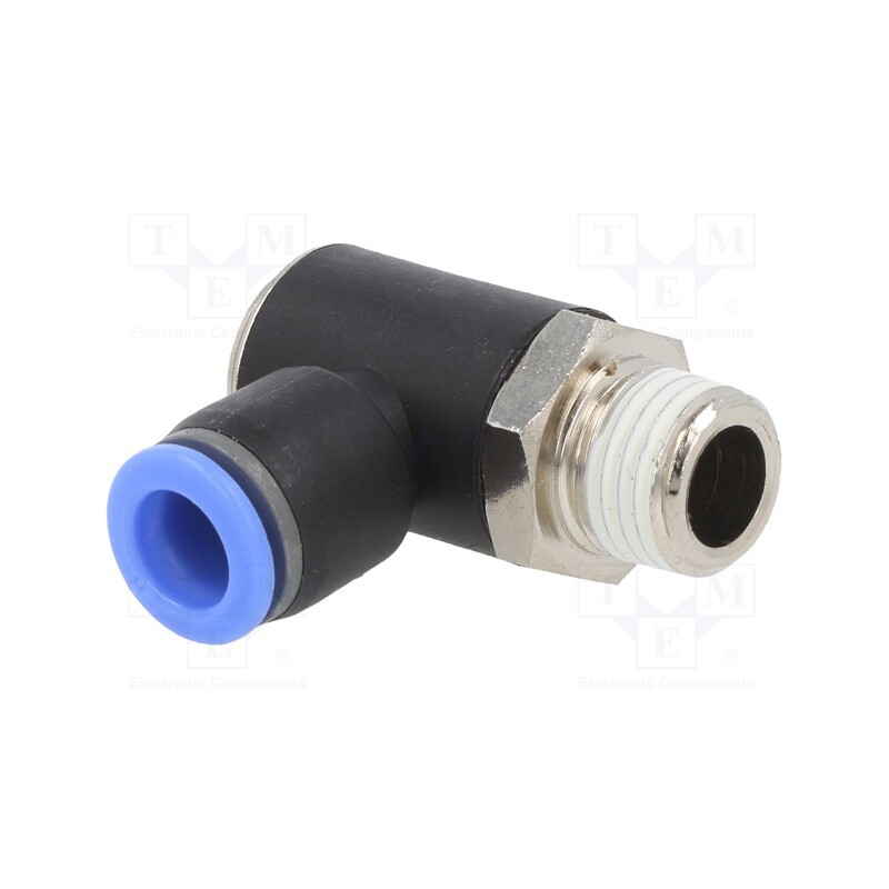 1 pcs x PNEUMAT-163.014-8 - Push-in fitting, angled 90°, -0.95÷15bar, Thread: R 1/4', 0÷60°C