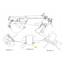 Cat 428d extension cylinder mounting pin