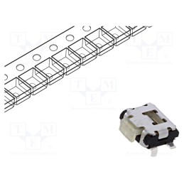 5 pcs x C&K - PTS840 PK SMTR LFS - Microswitch TACT, SPST-NO, Pos: 2, 0.05A/12VDC, SMT, none, 2.2N