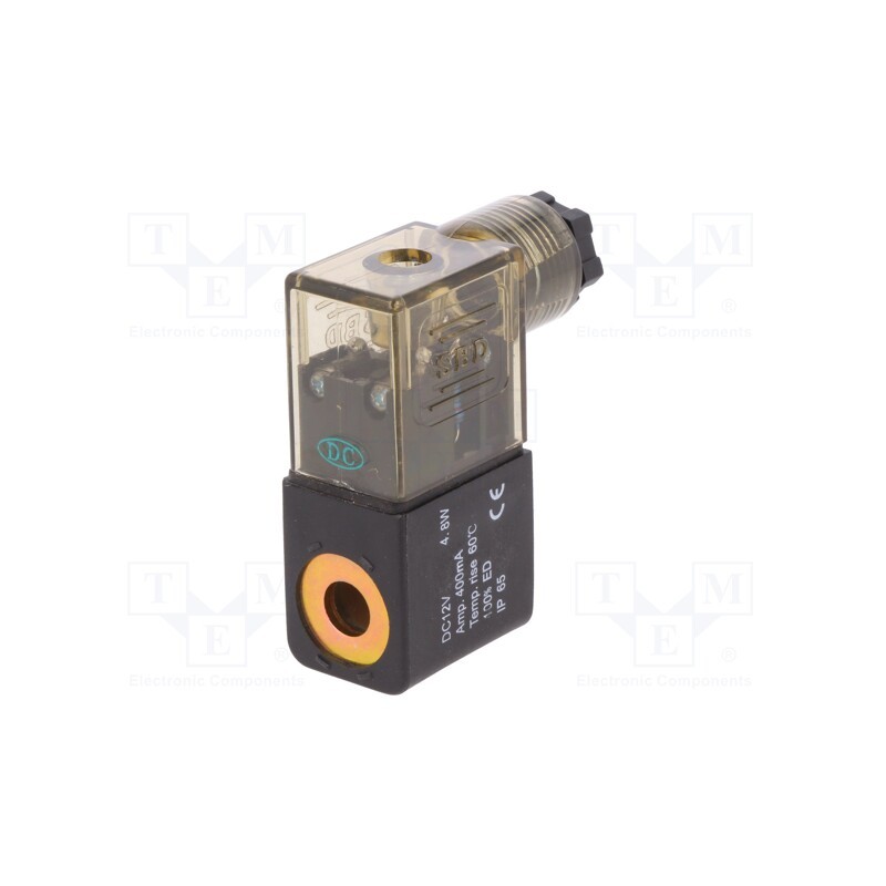 1 pcs x PNEUMAT-MS01200-KPL - Coil for solenoid valve, IP65, 4.8W, 12VDC, A: 20.8mm, B: 29mm