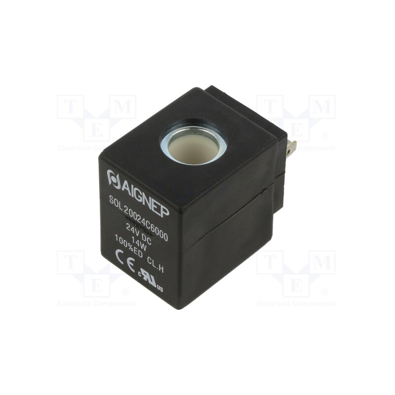 1 pcs x PNEUMAT-FLSOL20024C6000 - Coil for solenoid valve, IP65, 24VDC, 14W, 13mm