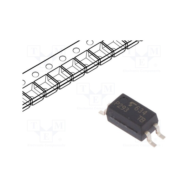 1 pcs x TOSHIBA - TLP293(E(T - Optocoupler, SMD, Ch: 1, OUT: transistor, Uinsul: 3.75kV, Uce: 80V