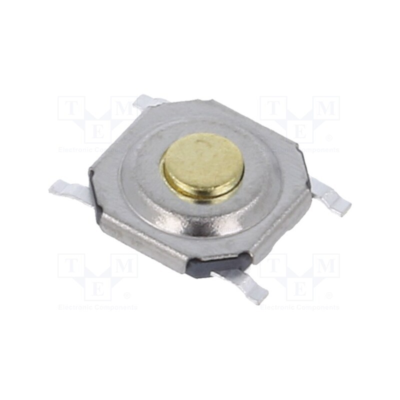 1 pcs x E-SWITCH - TL3342F160QG - Microswitch TACT, SPST, Pos: 2, 0.05A/12VDC, SMD, none, 1.57N, 0.8mm