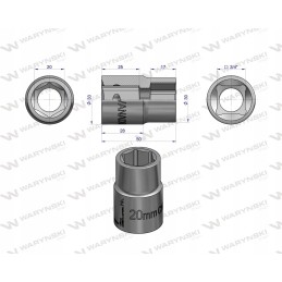 Hexagon socket 3 4 20 mm din 3124 warynski