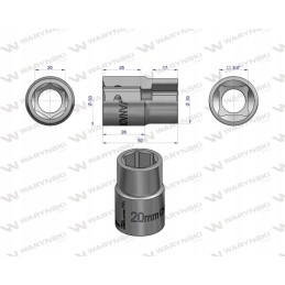Hexagon socket 3 4 20 mm din 3124 warynski