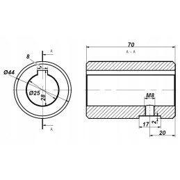 Weldable sleeve for a 25x70 shaft for the BMR SMR engine