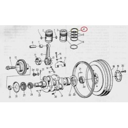 Piston ring ears 102x2 5x4 4 c 330 or ursus