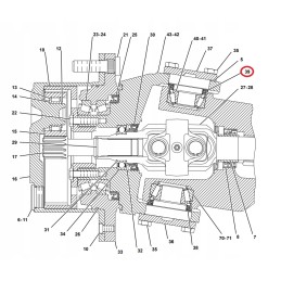 Upper knuckle seal cat 428c 1197046 oem