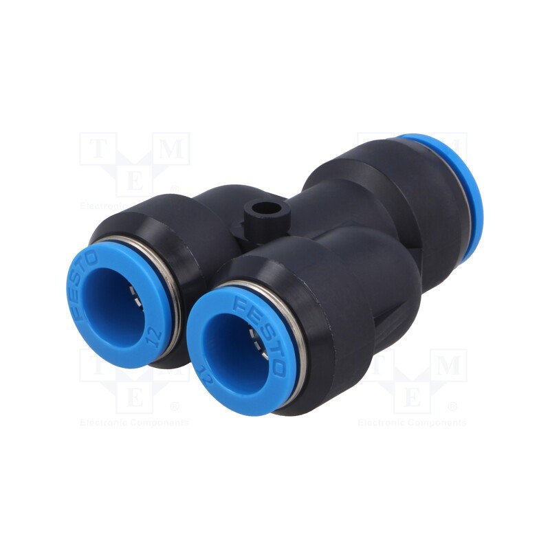 1 pcs x FESTO-190708 - Tee fitting, reductive,plug-in, -0.95÷6bar, polymer, Øout: 12mm