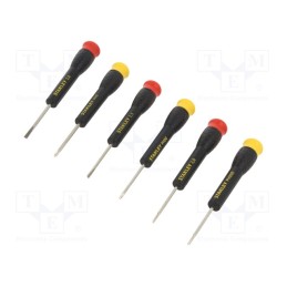 1 set x STANLEY - STHT0-62632 - Kit: screwdrivers, precision, Phillips,slot, plastic box, 6pcs.