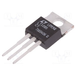 1 pcs x Analog Devices - LT1085CTPBF - IC: voltage regulator, LDO,adjustable, 1.25÷28.5V, 3A, TO220, THT