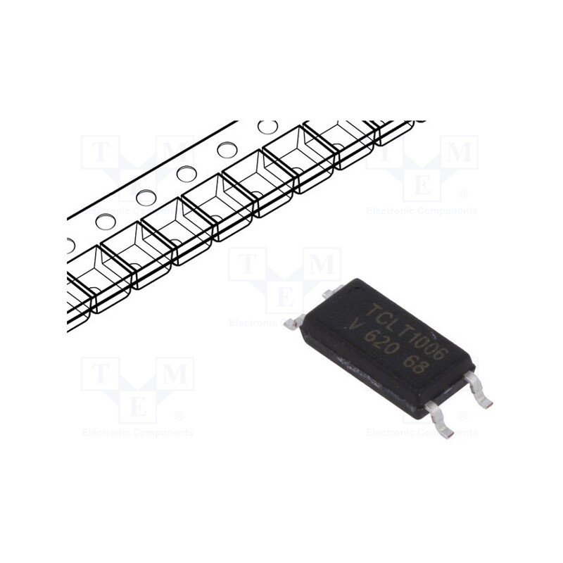 1 pcs x VISHAY - TCLT1006 - Optocoupler, SMD, Ch: 1, OUT: transistor, Uinsul: 5kV, Uce: 70V, SOP4L