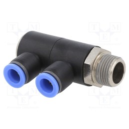 1 pcs x PNEUMAT-164.038-8 - Plug-in distributor, -0.95÷15bar, nickel plated brass,PBT