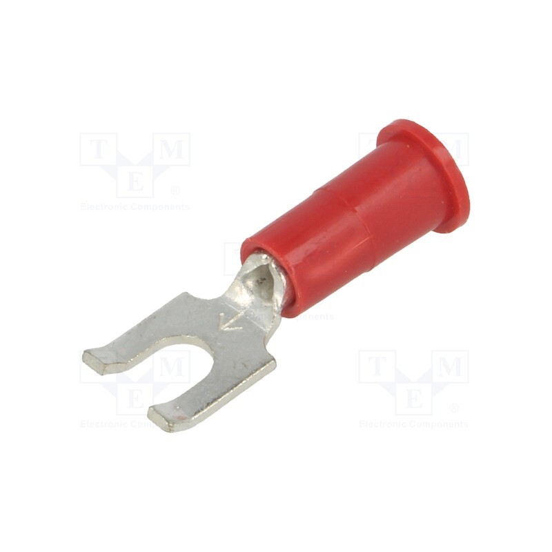 2 pcs x KEYSTONE - 8245 - Tip: fork, M3,5, Ø: 3.66mm, crimped, for cable, insulated, red