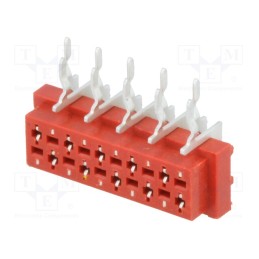 2 pcs x Amphenol Communications Solutions - TMM-5-0-10-2 - Wire-board, socket, female, PIN: 10, THT, on PCBs, 30V, 1A, -40÷105°C