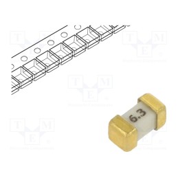 1 pcs x LITTELFUSE - 045806.3DR - Fuse: fuse, ultra rapid, 6.3A, 32VAC, 75V, 75VDC, SMD, ceramic, 458