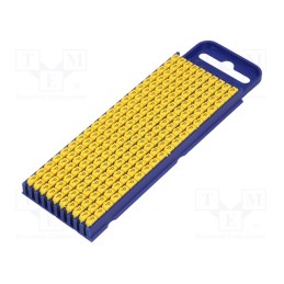 200 pcs x HELLERMANNTYTON - 561-02164 - Markers, Marking: P, 2.8÷3.8mm, polyamide, yellow, -40÷85°C, WIC