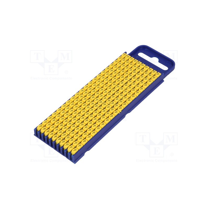 200 pcs x HELLERMANNTYTON - 561-02164 - Markers, Marking: P, 2.8÷3.8mm, polyamide, yellow, -40÷85°C, WIC