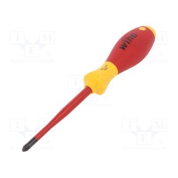 1 pcs x WIHA - 35396 - Screwdriver, insulated,slim, Pozidriv®, PZ2, Blade length: 100mm