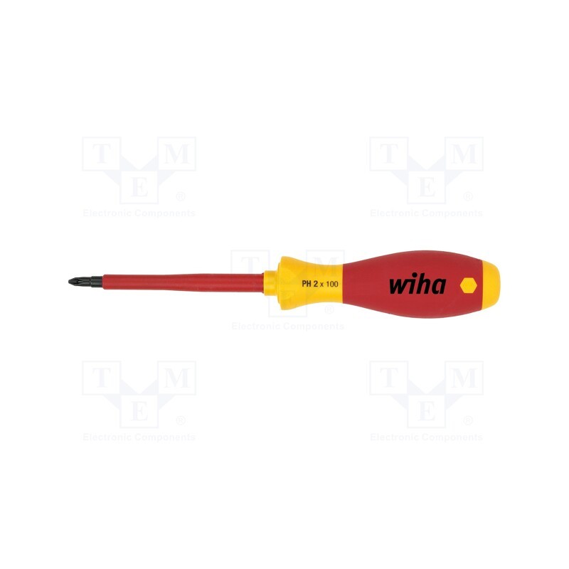 1 pcs x WIHA - 850 - Screwdriver, insulated, Phillips, PH4, Blade length: 200mm, 1kVAC