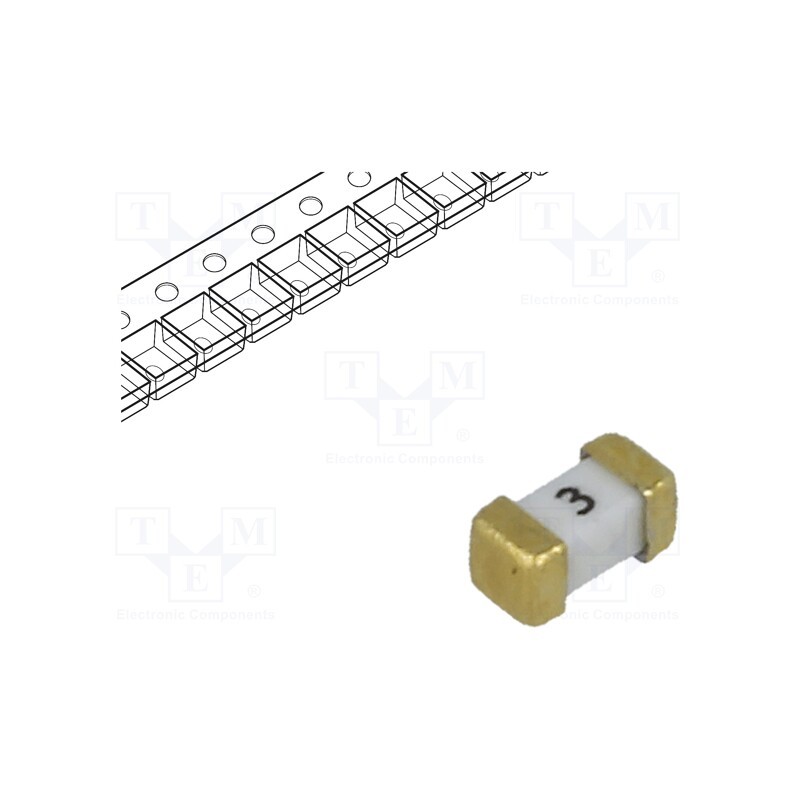 1 pcs x LITTELFUSE - 0458003.DR - Fuse: fuse, ultra rapid, 3A, 48VAC, 75V, 75VDC, SMD, ceramic, 458