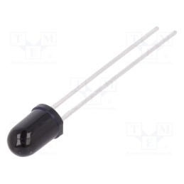 1 pcs x ams OSRAM - SFH 4554 - IR transmitter, 5mm, 860nm, black, 550mW, 10°, THT, 100mA, 1.7÷3.6V